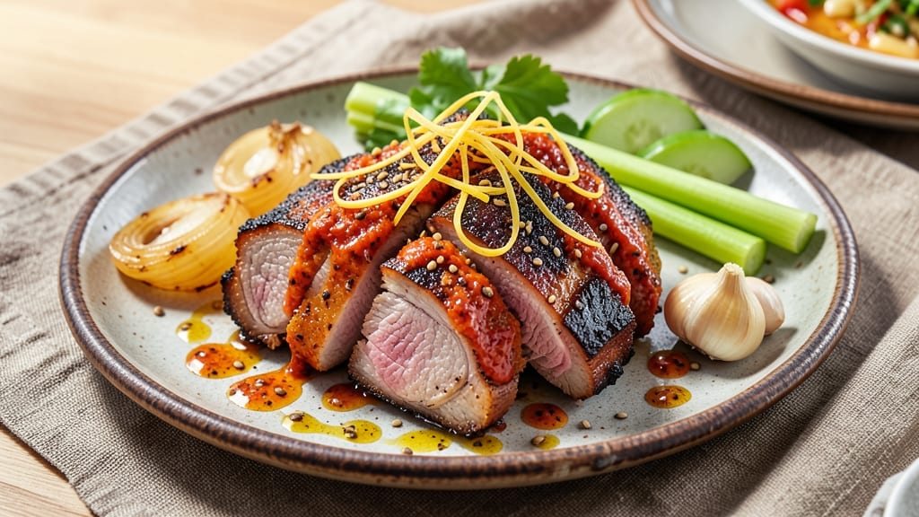 Alison Roman's Pork Shoulder Harissa Recipe: Spicy-Sweet Shreds With Crispy Celery Crowns
