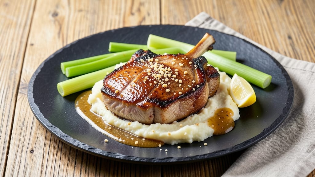 Aldi Pork Recipe: Crispy Celery Crowns Over Savory Gravy