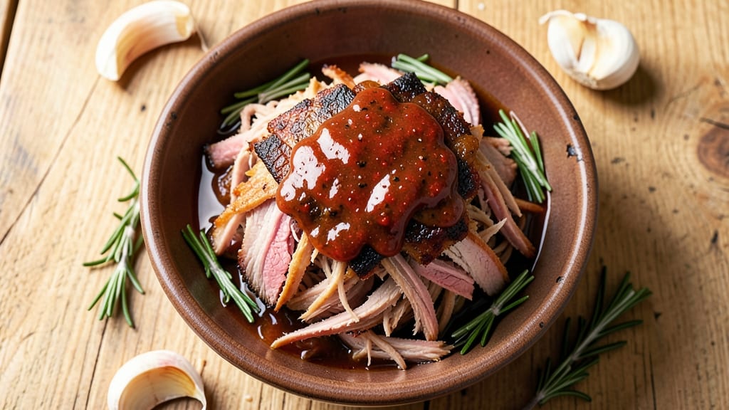 Michael Symon's Pulled Pork Recipe: Smoky Herb-Crusted Shreds With Celery Crown Crunch