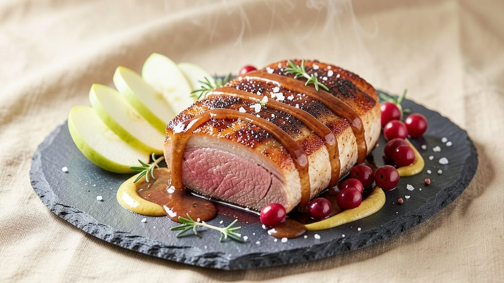 Apple Cranberry Pork Loin Recipe: Sweet-Tart Glaze That Caramelizes Edges