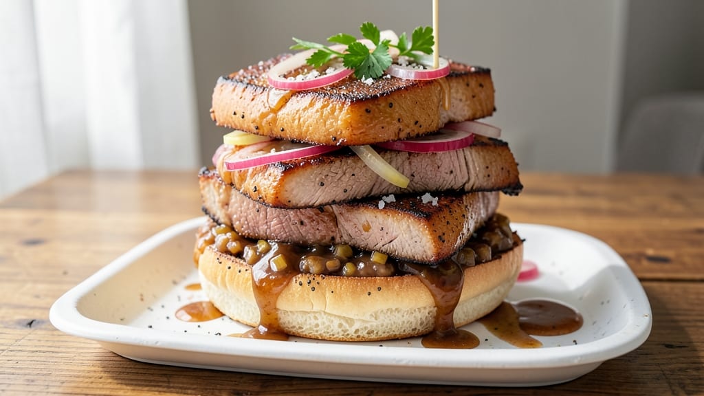 Culver's Pork Tenderloin Sandwich Recipe: Celery Crown Crunch Over Creamy Onion Gravy