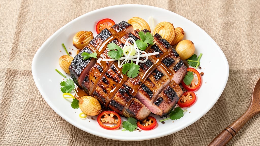 Chinese Barbecue Pork Belly Recipe: Charred Edges and Silky Pink Tenderness