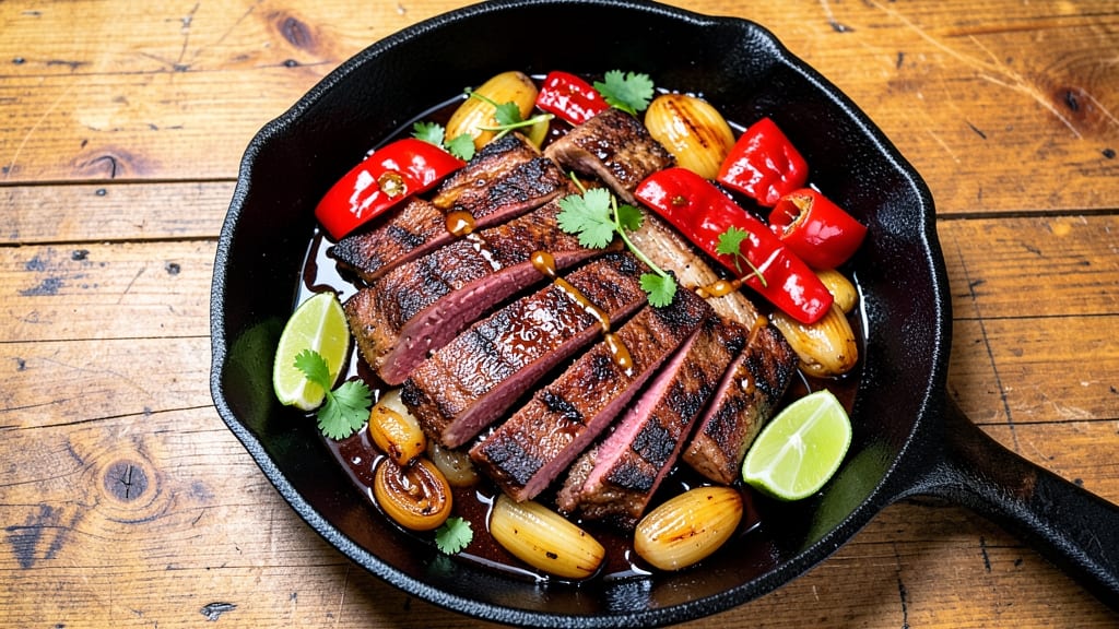 Mexican Pork Fajitas Recipe: Skillet-Sizzled Flavor With Charred Peppers and Onions