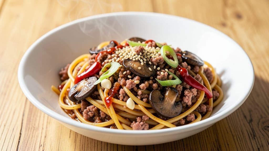 Minced Pork Mushroom Noodle Recipe: Umami-Packed Stir-Fry in 20 Minutes