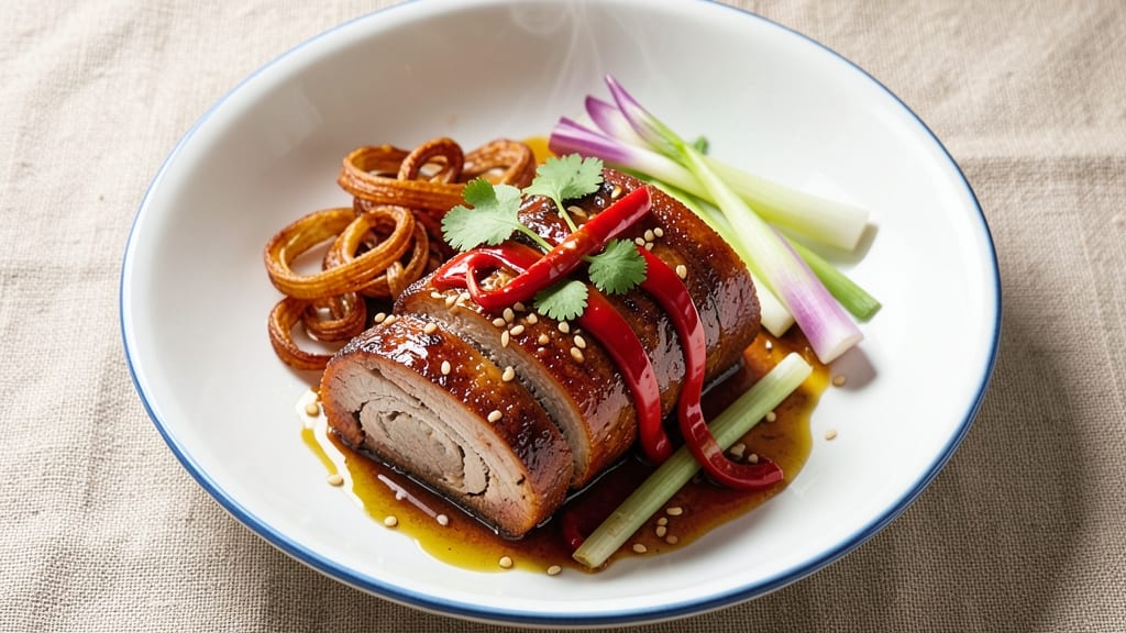 Asian Pork Rolls Recipe: Crispy Celery Crowns Over Savory Stir-Fry