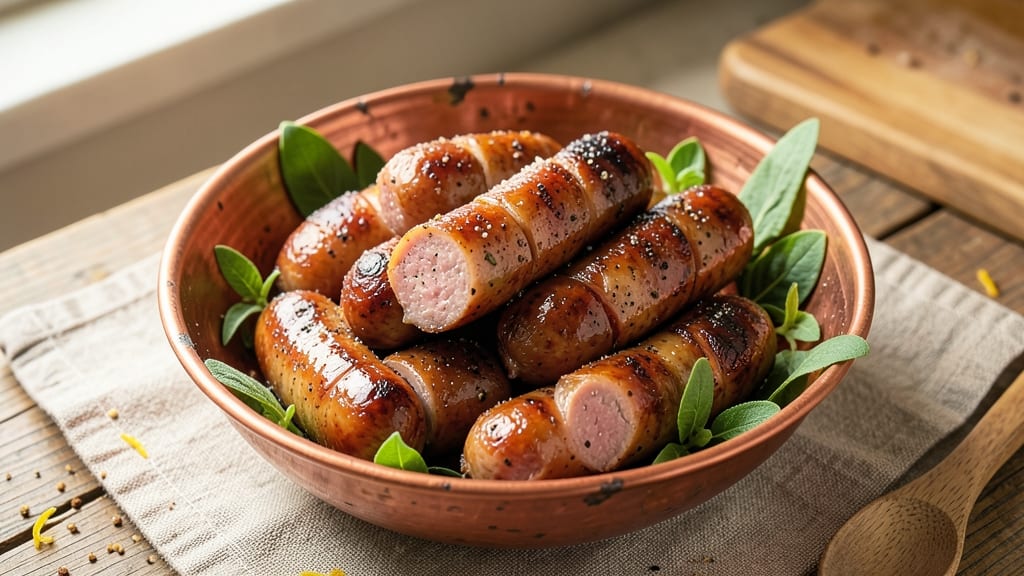 British Pork Sausage Recipe: Crispy Five-Spice Crust, Juicy Pink Centers