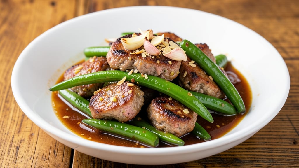 Adobong Sitaw With Ground Pork Recipe: Rich Soy-Ginger Sauce Hugging Tender Greens