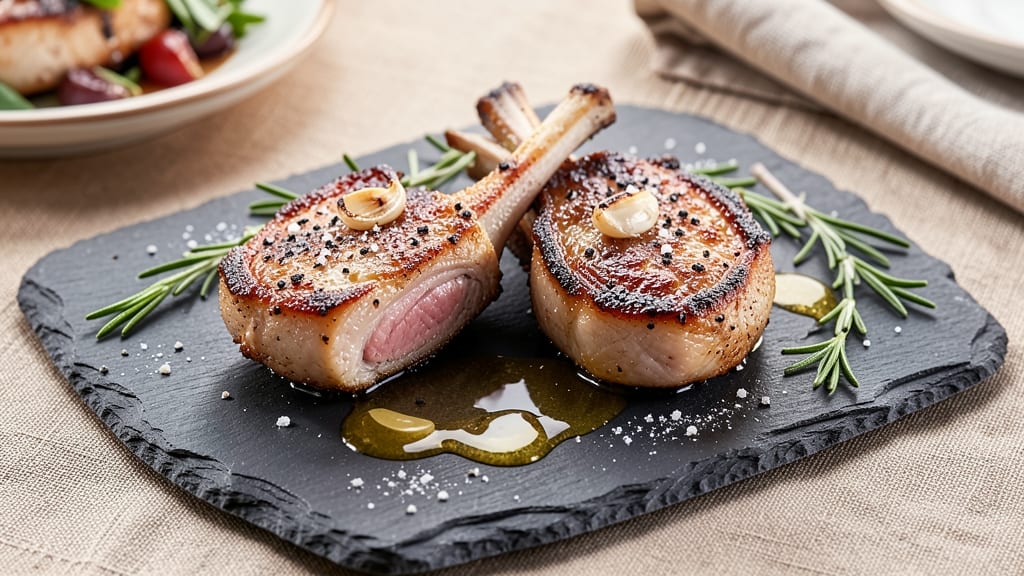 All Recipe Pork Chops: Pan-Seared Crispness With Herby Pink Centers