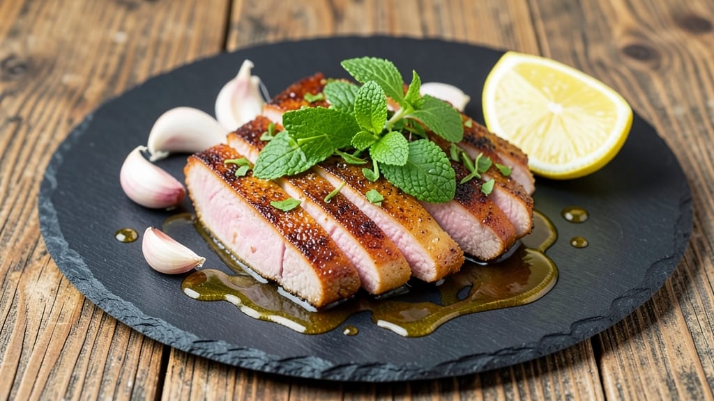 Mint Pork Recipe: Cooling Herbal Crisp With Juicy Pink Hearts
