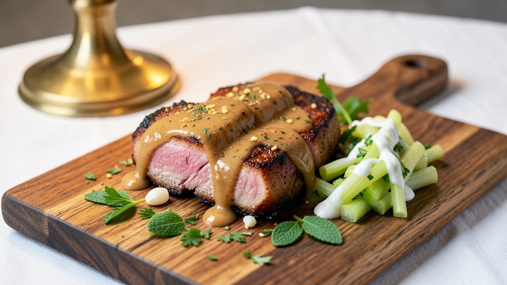 Amish Pork Chops Recipe: Celery Crown Crunch Over Savory Herb Gravy