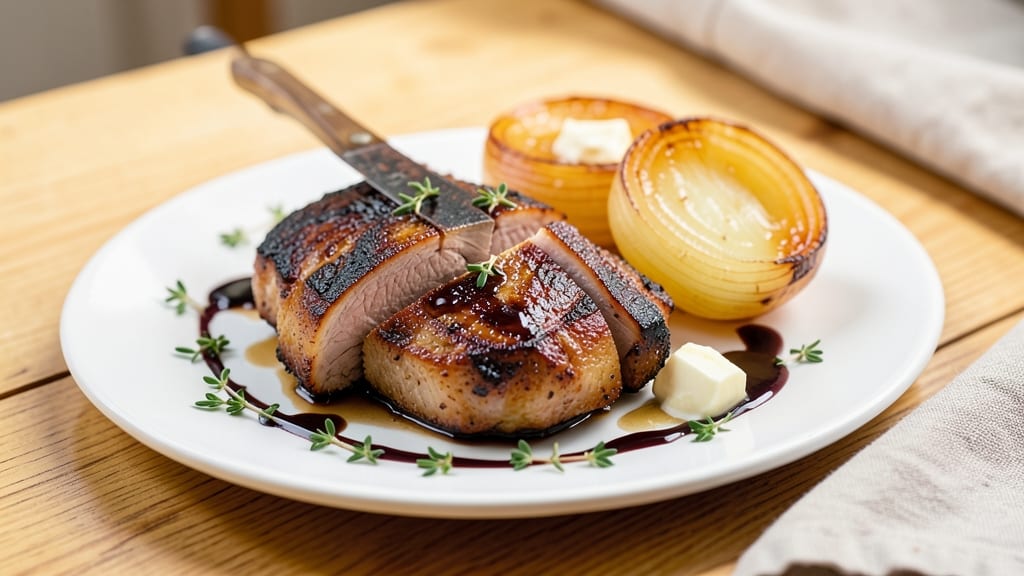 Minnesota State Fair Pork Chops Recipe: Caramelized Onion Topping and Perfect Pink Centers