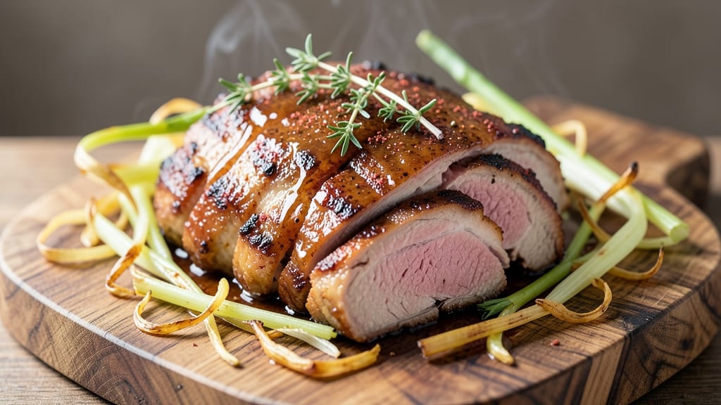 1 Lb Pork Shoulder Roast Recipe: Celery Crown Crunch Over Savory Herb Gravy