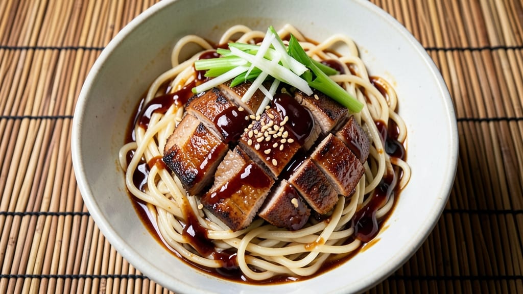 Asian Pork Noodle Bowl Recipe: Umami-Packed Stir-Fry with Crispy Celery Crowns