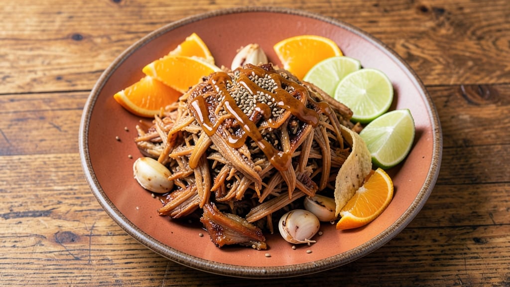 Mexican Shredded Pork Recipe Slow Cooker: Slow-Simmered Carnitas With Crispy Celery Crown Topping