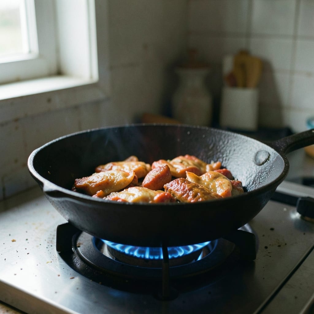 The first pass, in the pan