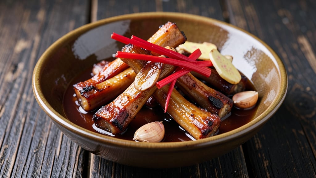 Asian Pork Neck Bones Recipe: Slow-Braised Umami Bomb With Celery Crown Crunch