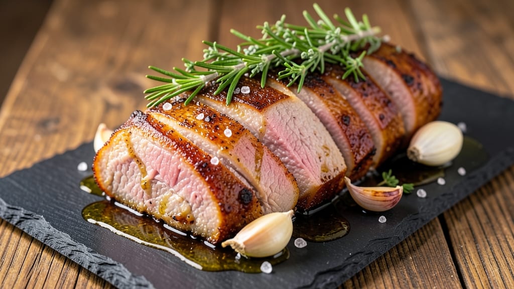 1-Pound Pork Loin Recipe: Juicy Medium-Rare Core in 40 Minutes