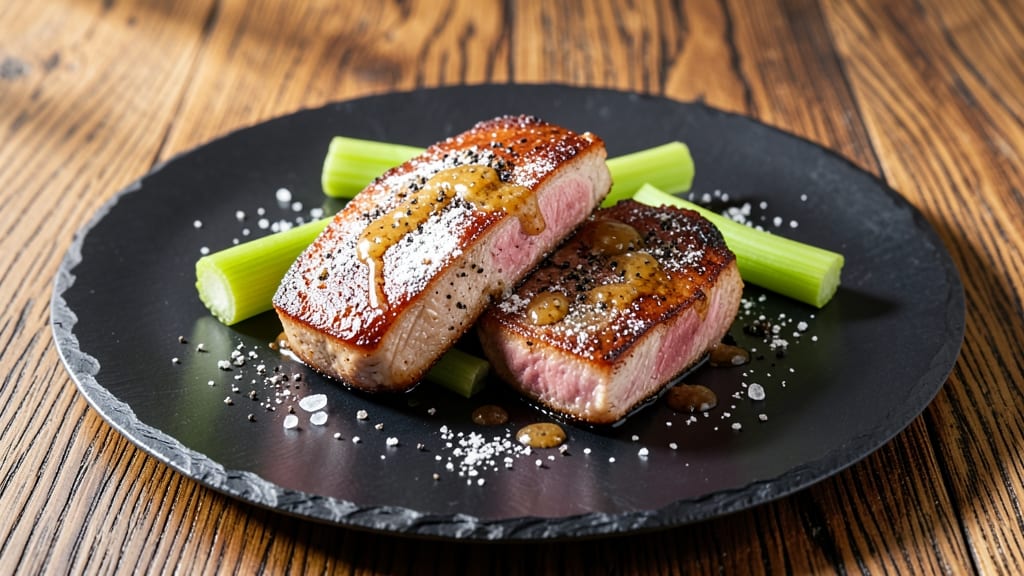 Mixed Pork Chops Recipe: Pan-Seared with Celery Crown Crunch
