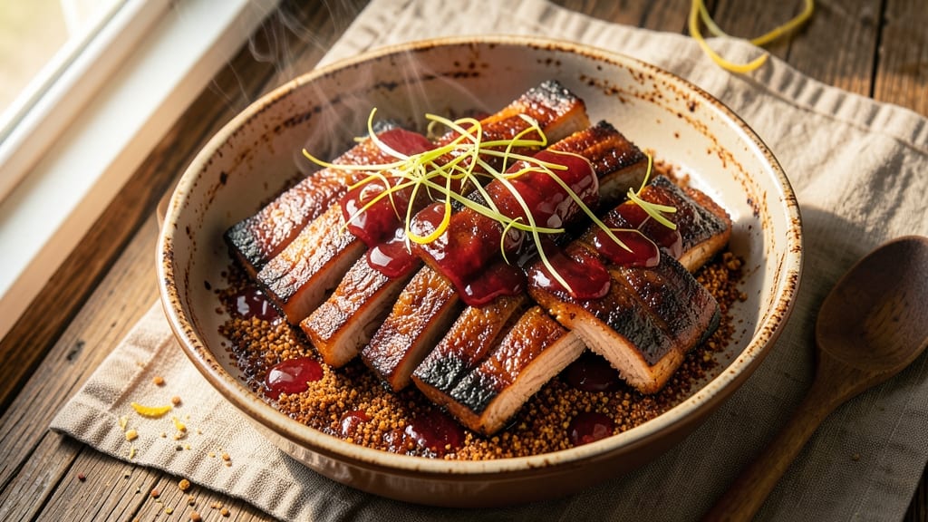 Air Fried Pork Ribs Recipe: Celery Crown Crunch Meets Smoky Sweetness