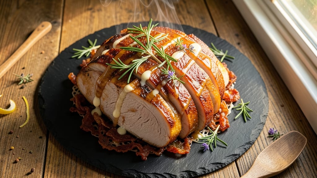 Air Fryer Rotisserie Pork Roast Recipe: Juicy Pink Hearts With Golden-Crusted Skin