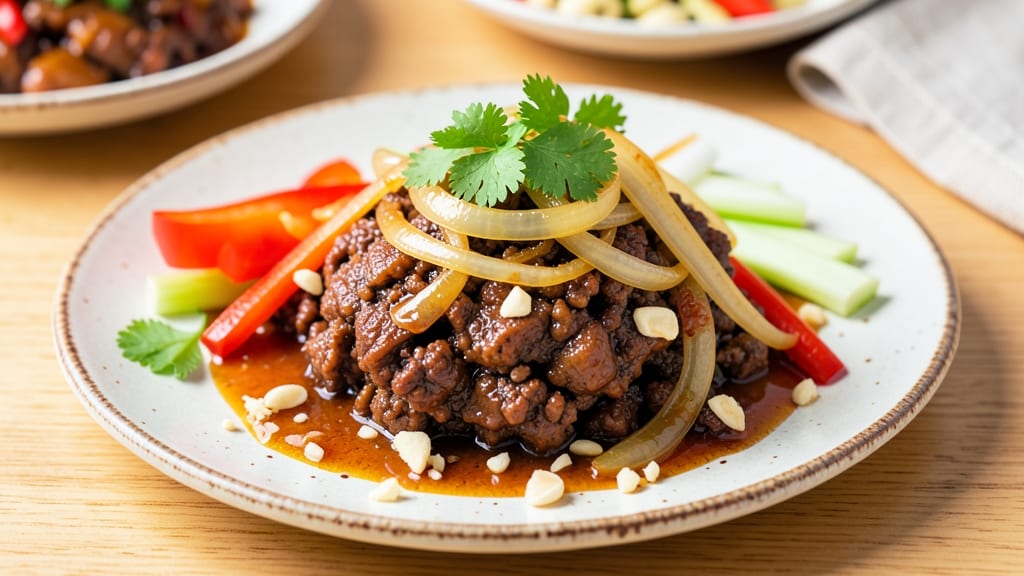 Minced Pork Recipe Pinoy: Crispy Celery Crowns Over Savory Soy-Ginger Velout