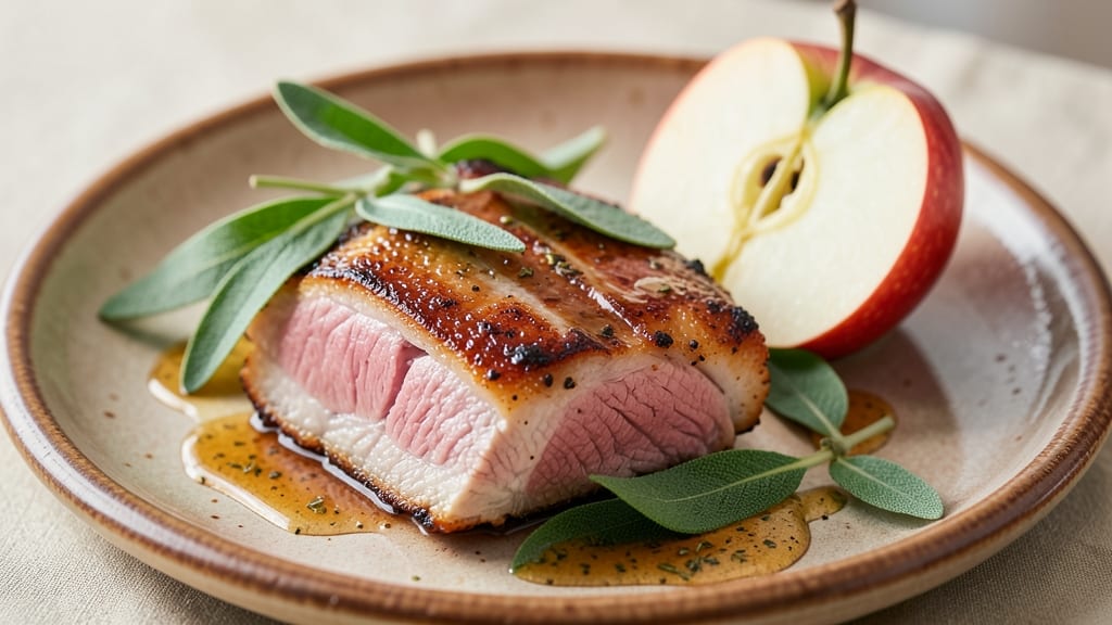 Apple Sage Pork Chops Recipe: Caramelized Apple Crust With Herbed Butter Baste